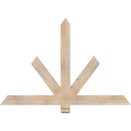 Ekena Millwork Kennewick Smooth Timber Gable Bracket, Douglas Fir, 48"W x 32"H x 1 1/2"D x 3 1/2"F, 16/12 Pitch GBW048X32X0204KEN00SDF
